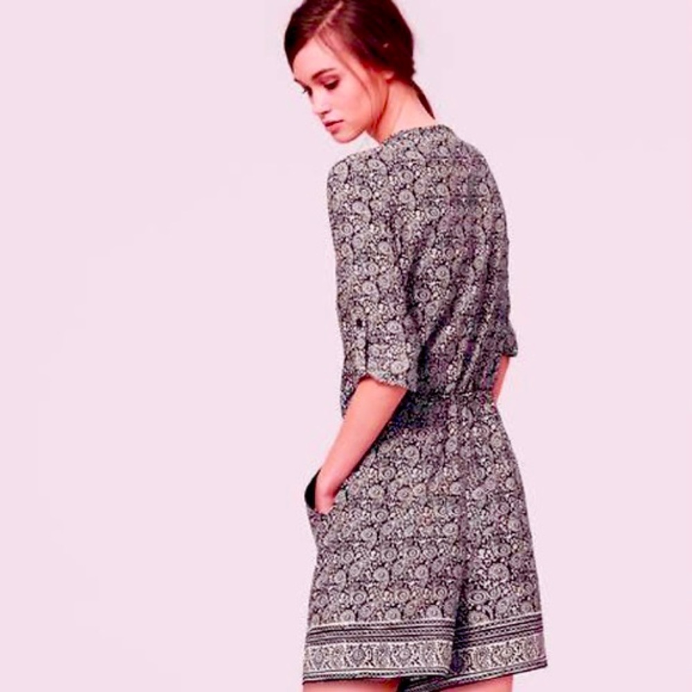 Ann Taylor Loft Paisley Long Sleeve Romper Size 2 - Picture 4 of 16